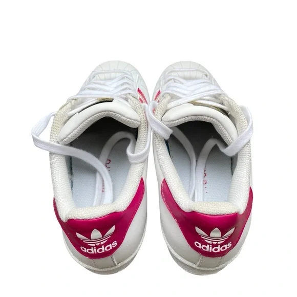 Adidas Superstar Sneakers Pink White Size US 5 EUR 36.5 ( 23.5 cm) Women’s Shoes - Picture 6 of 8